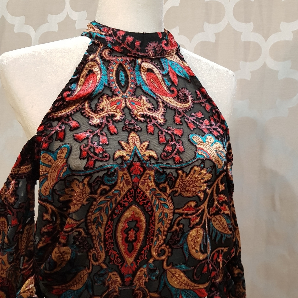 Elegant Paisley Halter Top